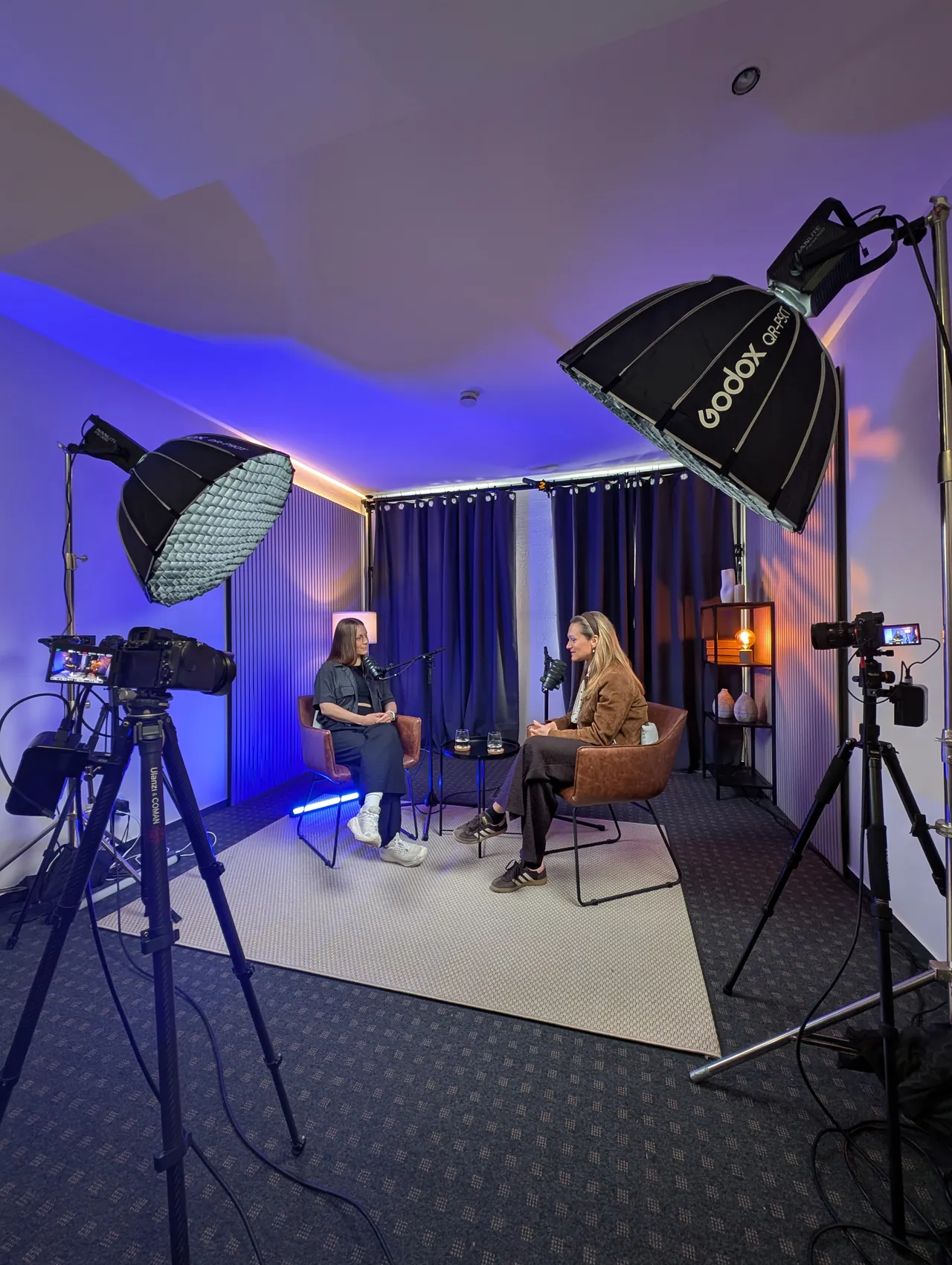 YouTube-Dreh mit mehreren Kameras im Studio